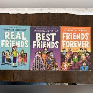 Set of 3 graphic novels Real Friends, Best Friends, Friends Forever.